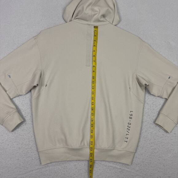 Lululemon Hoodie Mens XS Ivory Relaxed Fit Training Knit LM3DIQS Gym - Picture 7 of 13